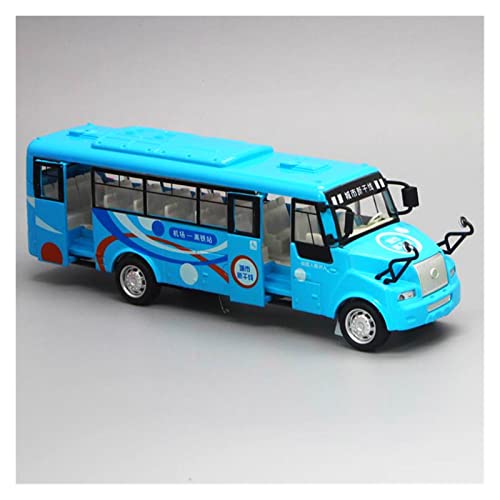 Modellauto Im Maßstab 1 32 Legierung Tourismus Bus Modell Sound Und Licht Diecast Metall Emulation Stadtbus Kind Spielzeug Geschenke Für Die Sammlung(Blau) von YLQERZ