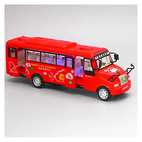 Modellauto Im Maßstab 1 32 Legierung Tourismus Bus Modell Sound Und Licht Diecast Metall Emulation Stadtbus Kind Spielzeug Geschenke Für Die Sammlung(Rot) von YLQERZ