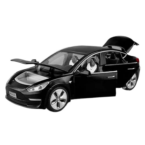 Modellauto Im Maßstab 1 32 Tesla Modell X Legierung Automodell Druckguss Maßstab Automodell Jungen Spielzeug Sound Und Licht Pullback Für Die Sammlung(Model 3 Black) von YLQERZ