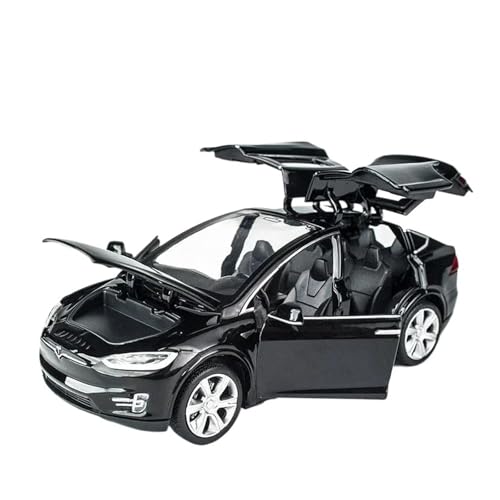 Modellauto Im Maßstab 1 32 Tesla Modell X Legierung Automodell Druckguss Maßstab Automodell Jungen Spielzeug Sound Und Licht Pullback Für Die Sammlung(Model X Black) von YLQERZ
