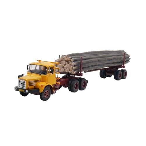 Modellauto Im Maßstab 1 43 Für Berliet TBH 280 Anhänger Holz Transporter Legierung Auto Modell Gelb Ornamente Für Die Sammlung von YLQERZ
