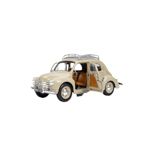 Modellauto Im Maßstab 1:18 Für 4CV BEIGE Mit Zu Öffnenden Türen Legierung Druckguss Metall Ornamente Automodell Für Erwachsene Für Die Sammlung von YLQERZ