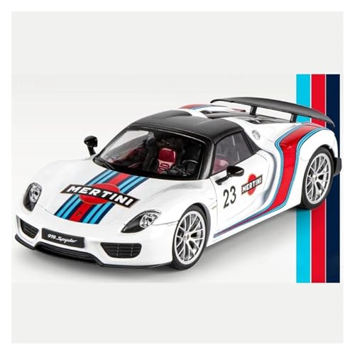 Modellauto Im Maßstab 1:18 Für 918 Spyder Martini Legierung Sport Auto Modell Druckguss Metall Spielzeug Rennfahrzeuge Sound Und Licht Für Die Sammlung(White) von YLQERZ