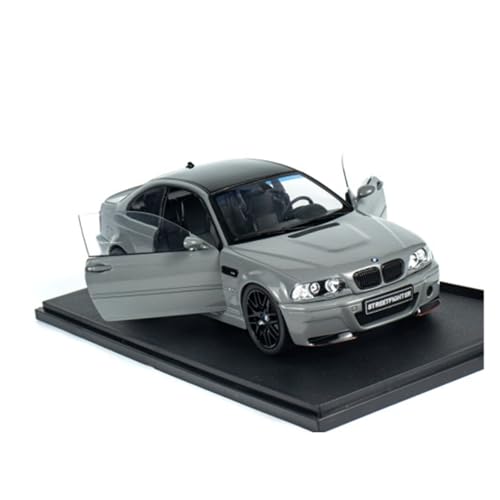 Modellauto Im Maßstab 1:18 Für BMW E46 M3 Grau 2000 Legierung Doppeltür Erwachsene Sammlung Dekoration Automodell Für Die Sammlung von YLQERZ