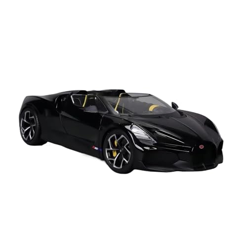 Modellauto Im Maßstab 1:18 Für Bugatti W16 Mistral Gelb Legierung Miniatur Druckguss Modell La Voiture Noire Sportwagen Spielzeug Für Die Sammlung(Black) von YLQERZ