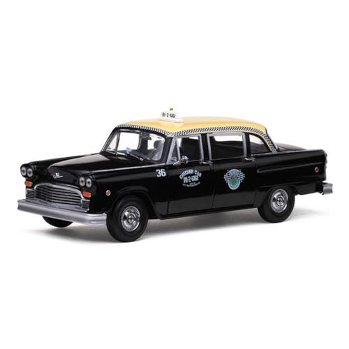 Modellauto Im Maßstab 1:18 Für Checker A11 New York Taxi 1981 Simulation Auto Diecast Modell Gelb Spielzeug Fahrzeuge Für Die Sammlung(Black) von YLQERZ