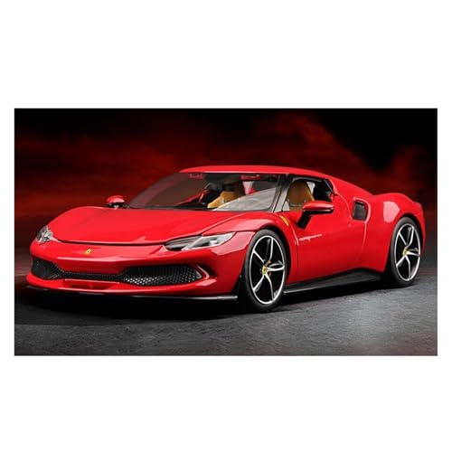 Modellauto Im Maßstab 1:18 Für Ferrari 296 Automodell Simulation Legierung Supercar Sammlung Ornamente Erwachsene Automodell Rot Für Die Sammlung von YLQERZ