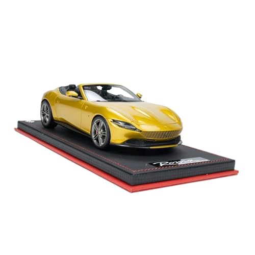 Modellauto Im Maßstab 1:18 Für Ferrari Roma 2023 Gelb/blau Cabrio Sport Auto Modell Sammler Ornamente Für Die Sammlung(Yellow) von YLQERZ