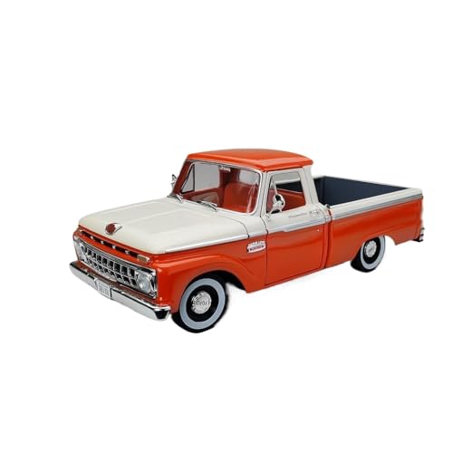 Modellauto Im Maßstab 1:18 Für Ford F-100 Pickup Truck Weiß Realistische Legierung Auto Modell 1965 Orange Und Weiß Für Die Sammlung(Orange) von YLQERZ