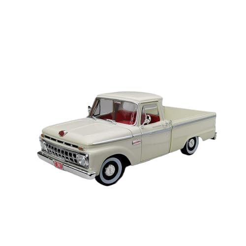 Modellauto Im Maßstab 1:18 Für Ford F-100 Pickup Truck Weiß Realistische Legierung Auto Modell 1965 Orange Und Weiß Für Die Sammlung(White) von YLQERZ