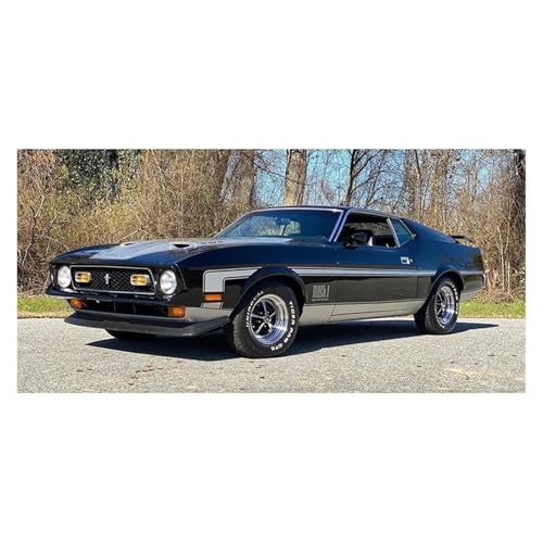 Modellauto Im Maßstab 1:18 Für Ford Mustang Mach 1 1971 Muscle Car Modell Spielzeug Erwachsene Fans Souvenirs Sammlung Schwarz Für Die Sammlung(Black) von YLQERZ