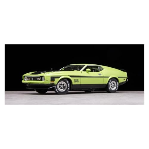 Modellauto Im Maßstab 1:18 Für Ford Mustang Mach 1 1971 Muscle Car Modell Spielzeug Erwachsene Fans Souvenirs Sammlung Schwarz Für Die Sammlung(Green) von YLQERZ
