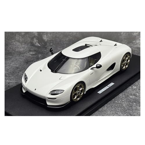 Modellauto Im Maßstab 1:18 Für Koenigsegg CC850 Harz Automodell Statische Dekorative Kunst Ornamente Für Erwachsenensammlung Weiß Für Die Sammlung von YLQERZ