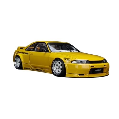 Modellauto Im Maßstab 1:18 Für Rocket Bunny PANDEM GT-R BCNR33 Gelb Harz Auto Modell Zu Hause Dekoration Für Die Sammlung von YLQERZ