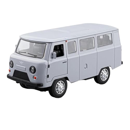 Modellauto Im Maßstab 1:18 Für UAZ Traveler 452 Van Legierung Modell Grün Druckguss Metall Casting Sound Und Licht Auto Spielzeug Für Die Sammlung(Gray) von YLQERZ