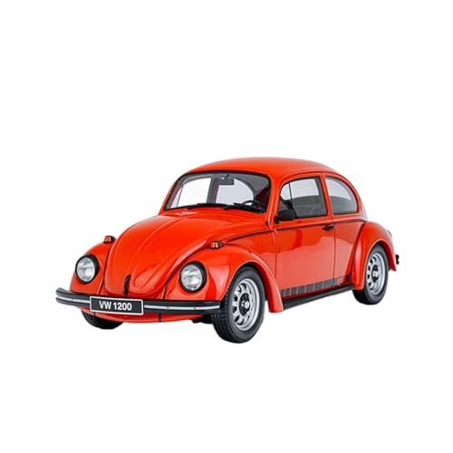 Modellauto Im Maßstab 1:18 Für Volkswagen Käfer Phoenix Rot L32K - 1974 Harz Auto Modell Orange Display Ornament Für Die Sammlung von YLQERZ
