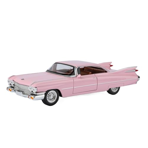 Modellauto Im Maßstab 1:24 Für Cadillac Big Rocket Legierung Automodell Pull Back Sound Und Licht Mittelkonsole Ornamente Für Die Sammlung(Pink) von YLQERZ