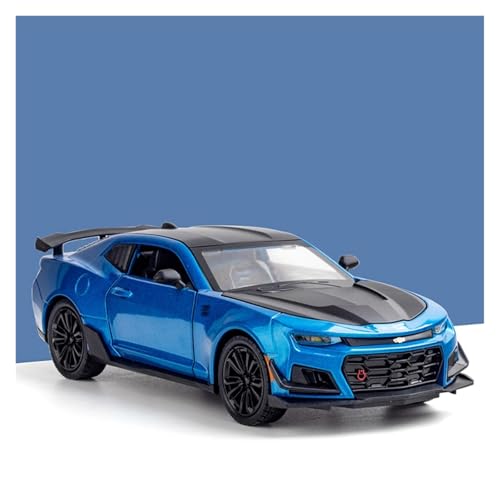 Modellauto Im Maßstab 1:24 Für Camaro Legierung Sport Auto Modell Sound Und Licht Pull Back Spielzeug Gelb Für Die Sammlung(Blue) von YLQERZ