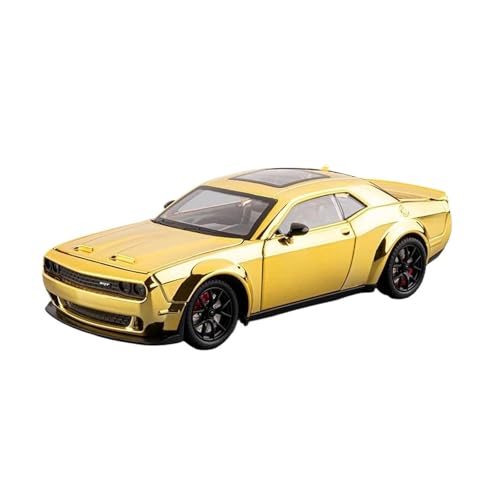 Modellauto Im Maßstab 1:24 Für Dodge Challenger Hellcat Redeye Legierung Automodell Sound Und Licht Pull Back Spielzeug Sammlerstücke Für Die Sammlung(Gold) von YLQERZ