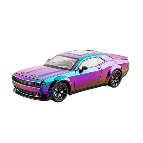 Modellauto Im Maßstab 1:24 Für Dodge Challenger Hellcat Redeye Legierung Automodell Sound Und Licht Pull Back Spielzeug Sammlerstücke Für Die Sammlung(Purple) von YLQERZ