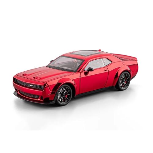 Modellauto Im Maßstab 1:24 Für Dodge Challenger Hellcat Redeye Legierung Automodell Sound Und Licht Pull Back Spielzeug Sammlerstücke Für Die Sammlung(Red) von YLQERZ