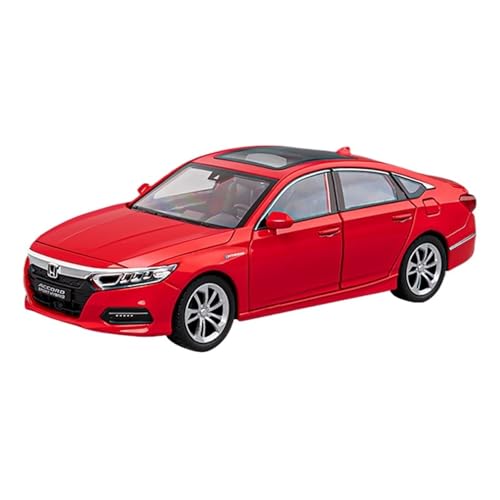Modellauto Im Maßstab 1:24 Für Honda Accord Automodell Legierung Mit Ton Und Licht Pull Back Kleine Ornamente Für Die Sammlung(Red) von YLQERZ