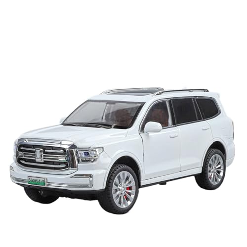 Modellauto Im Maßstab 1:24 Für Tank 500hi4t Legierung Geländewagen Modell Ornamente Spielzeug Mit Sound Und Licht Pull Back Für Die Sammlung(White) von YLQERZ
