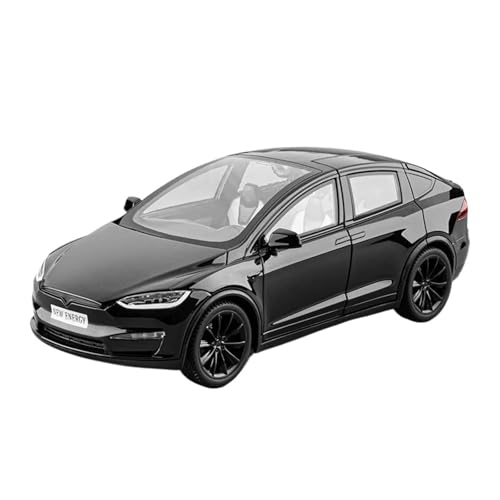 Modellauto Im Maßstab 1:24 Für Teslas Model X Legierung Modell Auto Druckguss Metall Casting Sound Und Licht Spielzeug Für Die Sammlung(Black) von YLQERZ