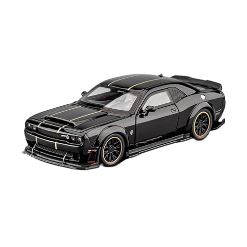 Modellauto Im Maßstab 1:32 Für Challenger Legierung Sport Auto Modell SRT Hellcat Schwarz Sound Und Licht Pull Back Spielzeug Für Die Sammlung(Black) von YLQERZ