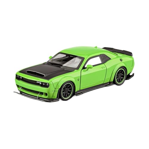 Modellauto Im Maßstab 1:32 Für Challenger Legierung Sport Auto Modell SRT Hellcat Schwarz Sound Und Licht Pull Back Spielzeug Für Die Sammlung(Green) von YLQERZ