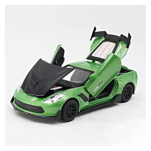Modellauto Im Maßstab 1:32 Für Corvette ZR1 Supercar Spielzeug Modell Auto Diecast Simulation Metall Legierung Fahrzeuge Miniatur Maßstab Für Die Sammlung(Green) von YLQERZ