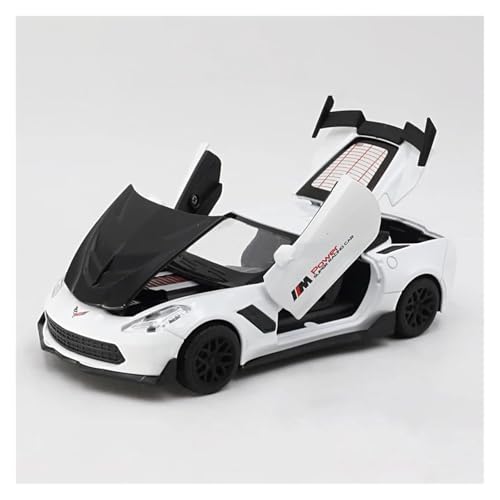 Modellauto Im Maßstab 1:32 Für Corvette ZR1 Supercar Spielzeug Modell Auto Diecast Simulation Metall Legierung Fahrzeuge Miniatur Maßstab Für Die Sammlung(White) von YLQERZ