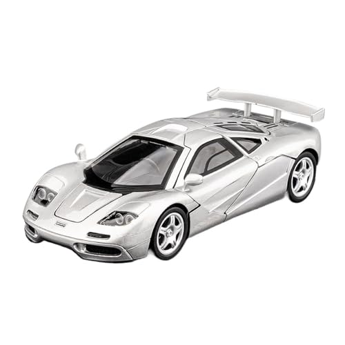 Modellauto Im Maßstab 1:32 Für McLaren F1 Supercar Racing Legierung Modell Gelb Mit Sound Und Licht Pull Back Spielzeug Für Die Sammlung(Silver) von YLQERZ