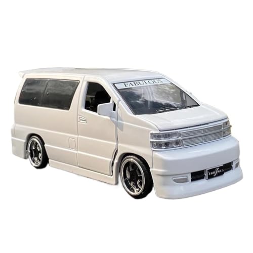 Modellauto Im Maßstab 1:32 Für Nissan Elgrand Fabulous MPV Legierung Automodell Druckguss Spielzeugauto Modell Sound Und Licht Sammlung Für Die Sammlung(White) von YLQERZ