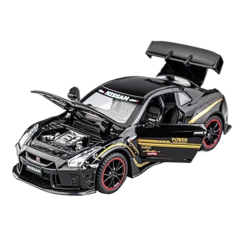 Modellauto Im Maßstab 1:32 Für Nissan GTR R35 Supercar Sound Und Licht Spielzeug Legierung Metall Sammlung Modell Auto Für Die Sammlung(Black) von YLQERZ