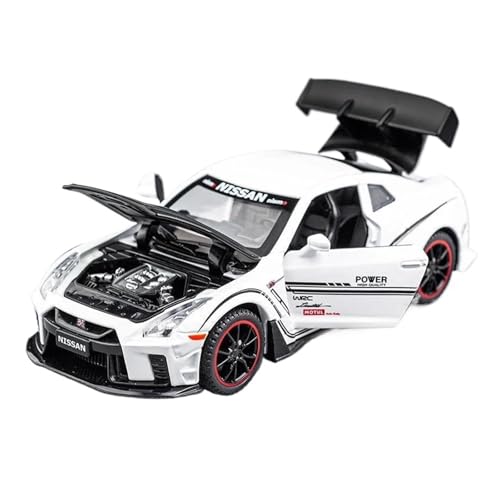 Modellauto Im Maßstab 1:32 Für Nissan GTR R35 Supercar Sound Und Licht Spielzeug Legierung Metall Sammlung Modell Auto Für Die Sammlung(White) von YLQERZ