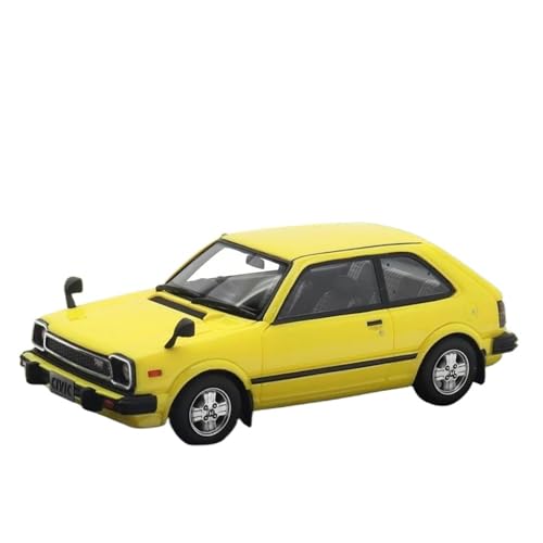 Modellauto Im Maßstab 1:43 Für Civic Legierung Automodell Druckguss Fahrzeuge Dekoration Statische Anzeige Statisches Metallspielzeug Gelb Für Die Sammlung(Yellow) von YLQERZ