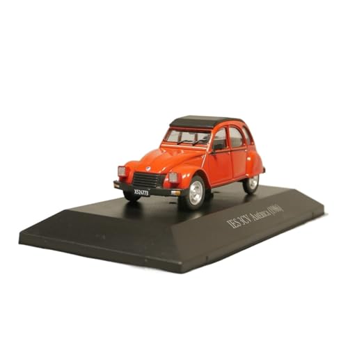 Modellauto Im Maßstab 1:43 Für IES 3CV 1986 Citroen Automodell Legierung Spielzeugauto-Ornamente (Orange) Für Die Sammlung von YLQERZ