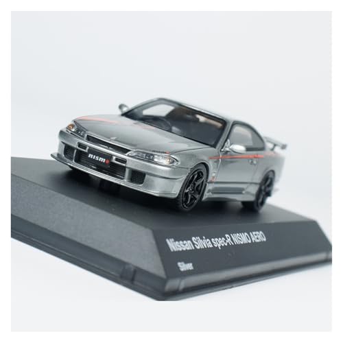 Modellauto Im Maßstab 1:43 Für Nissan S15 Spec R Skyline Silber Harz Auto Modell Klassische Coole Mini Supercar Spielzeug Für Die Sammlung von YLQERZ