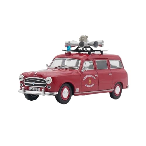 Modellauto Im Maßstab 1:43 Für Peugeot 403 Brechen Feuerwehrauto Krankenwagen Legierung Automodell Spielzeug Rot Für Die Sammlung von YLQERZ