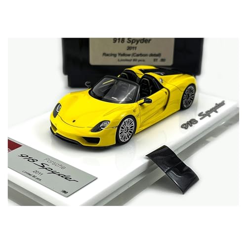 Modellauto Im Maßstab 1:43 Für Porsche 918 Spyder 2011 Gelb Harz Auto Modell Home Display Stand Sammlung Für Die Sammlung(Yellow) von YLQERZ
