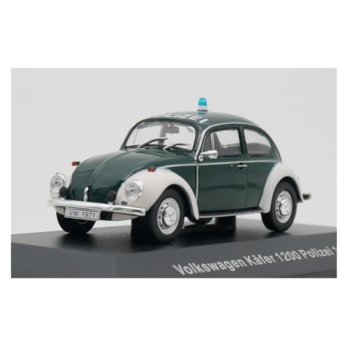 Modellauto Im Maßstab 1:43 Für Volkswagen Kafer 1200 1971 Käfer Deutsches Polizeiauto Modell Grün Für Die Sammlung von YLQERZ