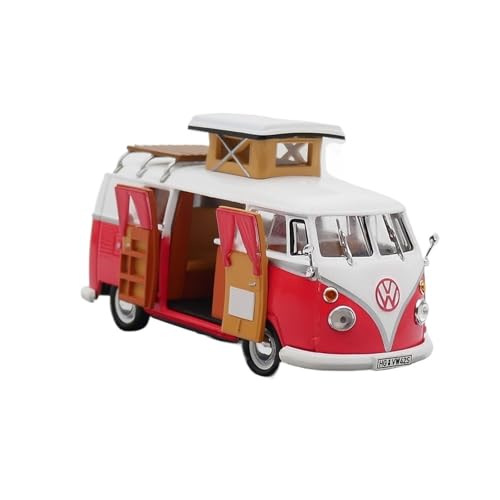 Modellauto Im Maßstab 1:43 Für Volkswagen Kombi Westfalia 1966 Tourenwagen Diecast Automodell Rot Für Die Sammlung von YLQERZ