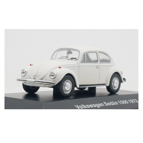 Modellauto Im Maßstab 1:43 Für Volkswagen Limousine 1500 1973 Volkswagen Käfer Auto Modell Spielzeug Weiß Für Die Sammlung von YLQERZ