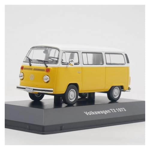 Modellauto Im Maßstab 1:43 Für Volkswagen T2 1973 Druckguss Metall Modell Spielzeug Legierung Auto Van Gelb Für Die Sammlung von YLQERZ