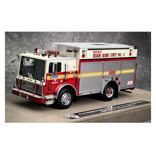 Modellauto Im Maßstab 1:50 Für Feuerwehr 2002 Mack Manhattan Hochhaus Rettungsfahrzeug Feuerwehrauto Automodell Für Die Sammlung von YLQERZ