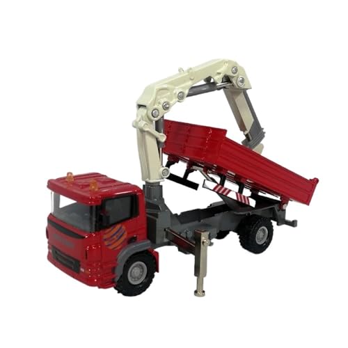 Modellauto Im Maßstab 1:50 Für LKW-montierten Kran Legierung Auto Modell Fahrzeug-montierten Kran Engineering Fahrzeug Fertig Spielzeug Für Die Sammlung(Red) von YLQERZ