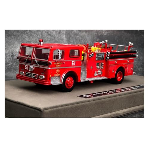 Modellauto Im Maßstab 1:50 Für Ward LaFrance1973 Feuerwache 51 Antikes Feuerwehrauto-Modell Geeignet Zur Szenendekoration Für Die Sammlung von YLQERZ