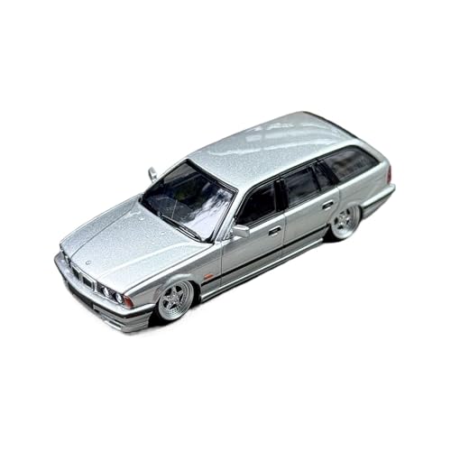 Modellauto Im Maßstab 1:64 Für BMW E34 Kombi Mit Offener Abdeckung Legierung Automodell Metallguss Spielzeug Sammlung Ornamente Für Die Sammlung(Silver) von YLQERZ