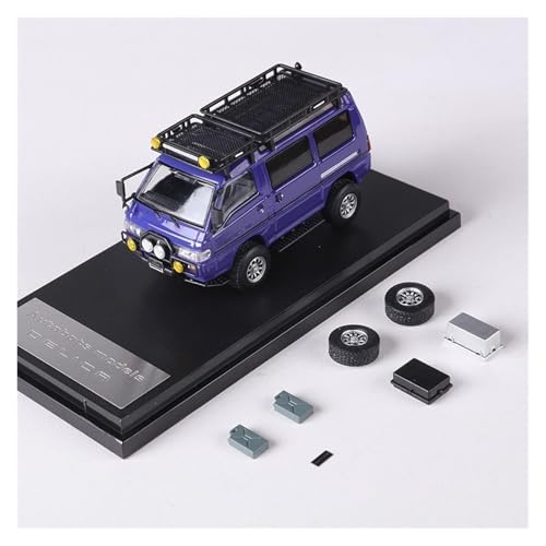 Modellauto Im Maßstab 1:64 Für DELICA Modifizierte Version Legierung Automodellsammlung Ornamente Für Hobbyspielzeug Für Erwachsene (blau) Für Die Sammlung(Blue) von YLQERZ